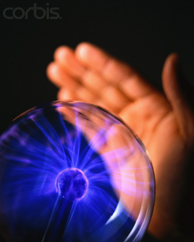 Hand near a Plasma Ball